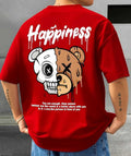 KAWACHINE Men Printed Round Neck Cotton Blend Red T-Shirt